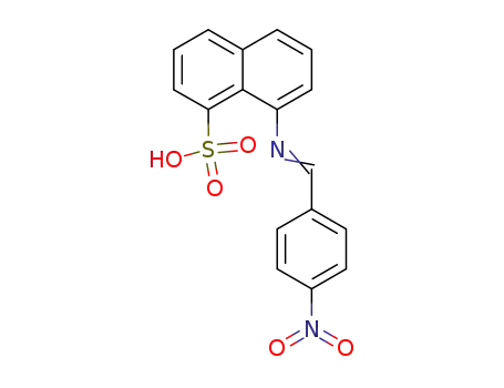 Molecular Structure of 90094-18-1 (1-Naphthalenesulfonic acid, 8-[[(4-nitrophenyl)methylene]amino]-)