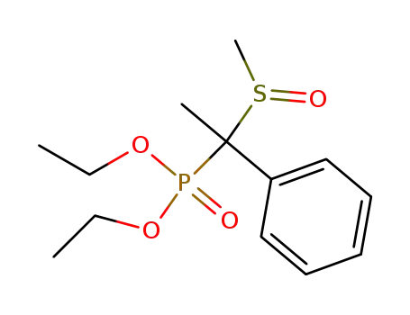 Phosphonic acid, [1-(methylsulfinyl)-1-phenylethyl]-, diethyl ester