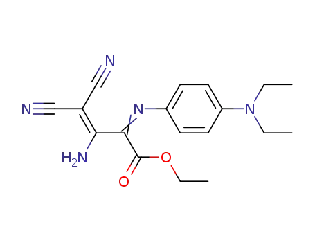 3-Amino-4,4-dicyan-2-<4-(diethylamino)phenylimino>-3-butensaeure-ethylester