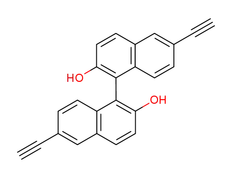Molecular Structure of 482649-08-1 ([1,1'-Binaphthalene]-2,2'-diol, 6,6'-diethynyl-, (1S)-)