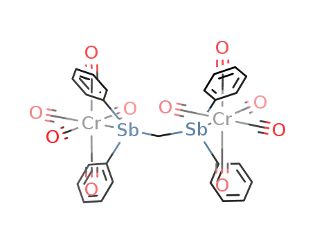 [Cr<sub>2</sub>(CO)10((C<sub>6</sub>H<sub>5</sub>)2SbCH<sub>2</sub>Sb(C<sub>6</sub>H<sub>5</sub>)2)]