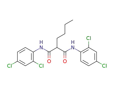 Molecular Structure of 116476-65-4 (Propanediamide, 2-butyl-N,N'-bis(2,4-dichlorophenyl)-)
