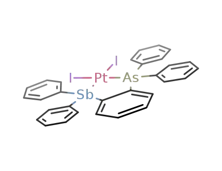 Pt((o-diphenylarsinophenyl)diphenylstibine)I<sub>2</sub>