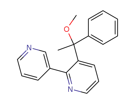 Molecular Structure of 127411-28-3 (3-(1-Methoxy-1-phenyl-ethyl)-[2,3']bipyridinyl)