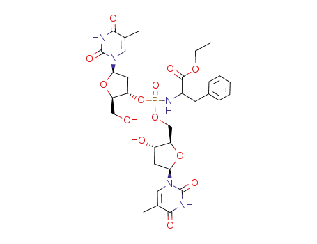 deoxythymidylyl-(3'->5')-deoxythymidine-(P<sup>in</sup>->N)-phenylalanine ethyl ester
