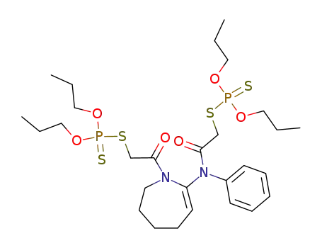 Dithiophosphoric acid S-[({1-[2-(dipropoxy-thiophosphorylsulfanyl)-acetyl]-4,5,6,7-tetrahydro-1H-azepin-2-yl}-phenyl-carbamoyl)-methyl] ester O,O'-dipropyl ester