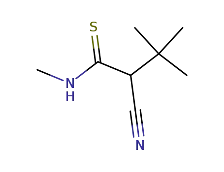 Molecular Structure of 91529-76-9 (Butanethioamide, 2-cyano-N,3,3-trimethyl-)