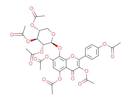 Acetic acid 3,7-diacetoxy-2-(4-acetoxy-phenyl)-4-oxo-8-((2S,3R,4S,5R)-3,4,5-triacetoxy-tetrahydro-pyran-2-yloxy)-4H-chromen-5-yl ester