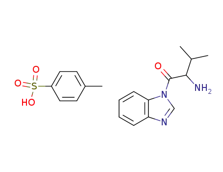 Molecular Structure of 93032-74-7 (1H-Benzimidazole, 1-(2-amino-3-methyl-1-oxobutyl)-,
mono(4-methylbenzenesulfonate))