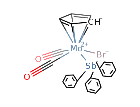 cis-bromo-dicarbonyl(η5-cyclopentadienyl)-trisbenzylstibane molybdenum(II)