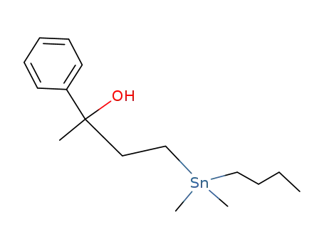 Benzenemethanol, a-[2-(butyldimethylstannyl)ethyl]-a-methyl-