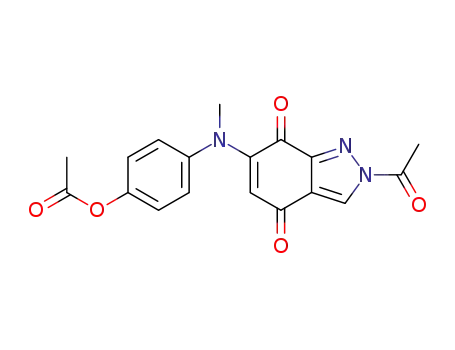 6-(p-Acetoxy-N-methylanilino)-2-acetyl-4,7(2H)-indazoldion