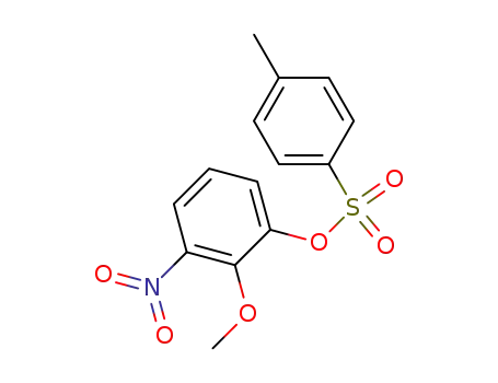 Molecular Structure of 89625-36-5 (Phenol, 2-methoxy-3-nitro-, 4-methylbenzenesulfonate (ester))