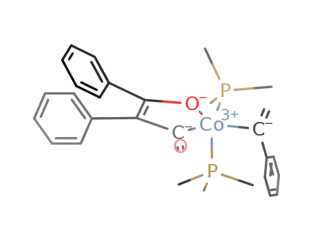 (1-Carbonyl-2-oxo-1,2-diphenyl-diyl)(η(1)-1-phenylethenyl)-trans-bis(trimethylphosphan)cobalt(III)