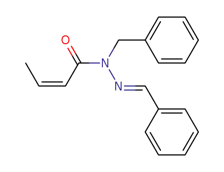 (Z)-But-2-enoic acid N-benzyl-N'-[1-phenyl-meth-(E)-ylidene]-hydrazide