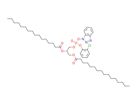 Hexadecanoic acid (S)-2-[(benzotriazol-1-yloxy)-(2-chloro-phenoxy)-phosphoryloxy]-1-hexadecanoyloxymethyl-ethyl ester