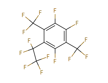 Molecular Structure of 112754-11-7 (Benzene, 1,2,4-trifluoro-5-(pentafluoroethyl)-3,6-bis(trifluoromethyl)-)