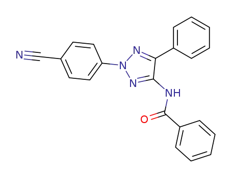Molecular Structure of 66572-44-9 (Benzamide, N-[2-(4-cyanophenyl)-5-phenyl-2H-1,2,3-triazol-4-yl]-)