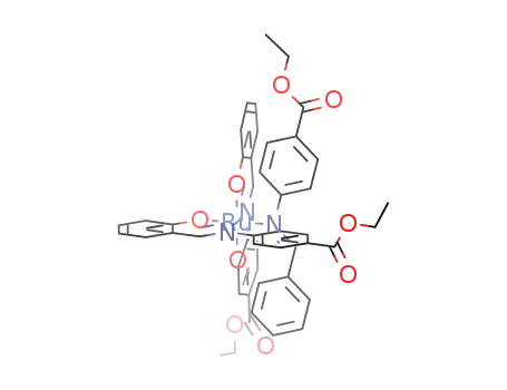 Molecular Structure of 111267-20-0 ({Ru(C<sub>2</sub>H<sub>5</sub>O<sub>2</sub>CC<sub>6</sub>H<sub>4</sub>NCHC<sub>6</sub>H<sub>4</sub>O)3})