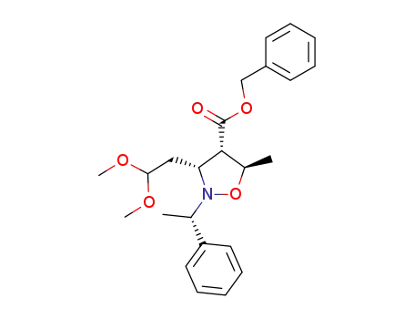 (3R,4S,5R)-2-<(S)-Phenylethyl>-3-(2,2-dimethoxyethyl)-5-methyl-4-benzyloxycarbonyl-isoxazolidin