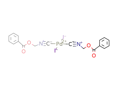 bis[((benzoyloxy)methyl)isocyanide]diiodopalladium