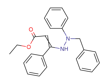 Molecular Structure of 77435-21-3 (2-Propenoic acid, 3-phenyl-3-[2-phenyl-2-(phenylmethyl)hydrazino]-,
ethyl ester)
