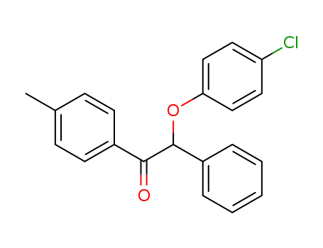 Molecular Structure of 55082-27-4 (2-(4-Chloro-phenoxy)-2-phenyl-1-p-tolyl-ethanone)