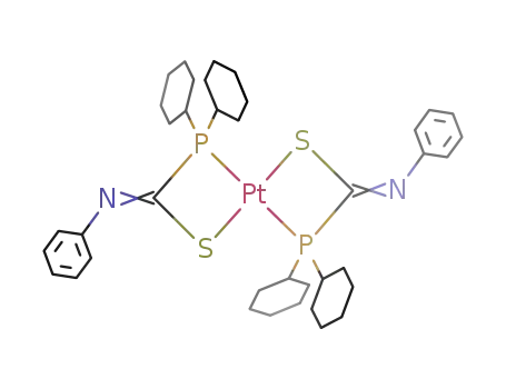 trans-bis(dicyclohexylphosphino-N-phenyl(thioformamido))platinum(II)