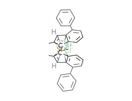 Molecular Structure of 158515-16-3  (Dimethylsilylene)bis(2-methyl-4-phenylindenyl)zirconium dichloride)
