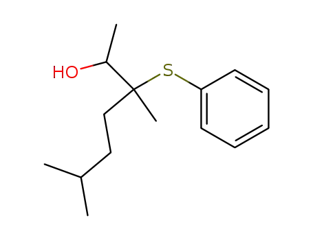 Molecular Structure of 63996-45-2 (2-Heptanol, 3,6-dimethyl-3-(phenylthio)-)