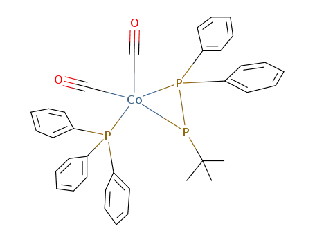 dicarbonyl{η2-diphenyl(t-butylphosphandiyl)phosphinito}triphenylphosphane cobalt