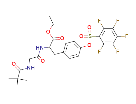L-Tyrosine, N-[N-(2,2-dimethyl-1-oxopropyl)glycyl]-, ethyl ester,
pentafluorobenzenesulfonate (ester)