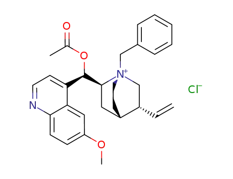 Molecular Structure of 77452-62-1 ((-)-O-acetyl-N-benzylquinium chloride)