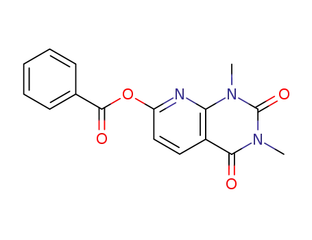 Molecular Structure of 93551-64-5 (Pyrido[2,3-d]pyrimidine-2,4(1H,3H)-dione, 7-(benzoyloxy)-1,3-dimethyl-)