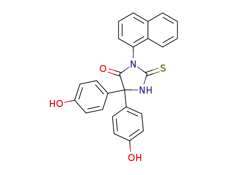5,5-Bis-(4-hydroxy-phenyl)-3-naphthalen-1-yl-2-thioxo-imidazolidin-4-one