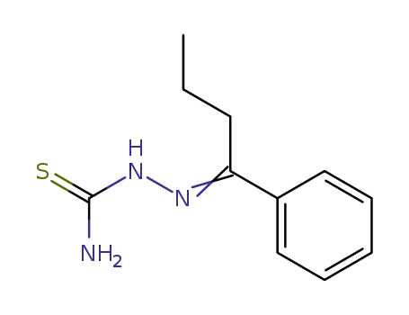 Molecular Structure of 91338-50-0 (Hydrazinecarbothioamide, 2-(1-phenylbutylidene)-)