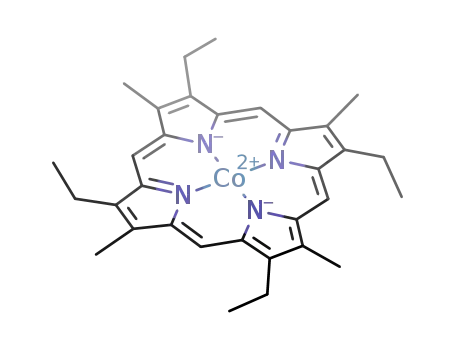 Molecular Structure of 14055-17-5 (cobalt(2+) 2,7,12,17-tetraethyl-3,8,13,18-tetramethylporphine-21,22-diide)