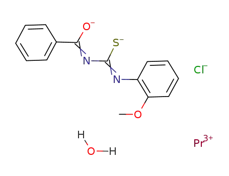 praseodymium (N-benzoyl-N'-orthomethoxyphenyl thiocarbamide) chloride hydrate