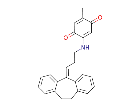 5-Methyl-2-<3-(10,11-dihydro-5H-dibenzo<a,d>cyclohepten-5-yliden)propylamino>-1,4-benzochinon