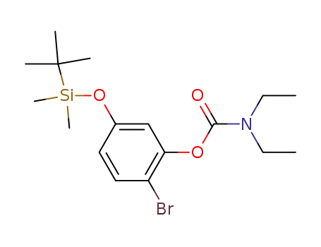Carbamic acid, diethyl-,
2-bromo-5-[[(1,1-dimethylethyl)dimethylsilyl]oxy]phenyl ester