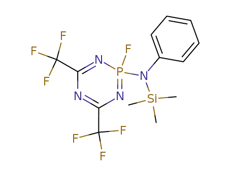 2-Fluor-2-<phenyl(trimethylsilyl)amino>-4,6-bis(trifluormethyl)-1,3,5,2λ<sup>5</sup>-triazaphosphinin