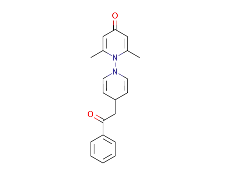 Molecular Structure of 71831-58-8 (2,6-Dimethyl-4'-(2-oxo-2-phenyl-ethyl)-4'H-[1,1']bipyridinyl-4-one)