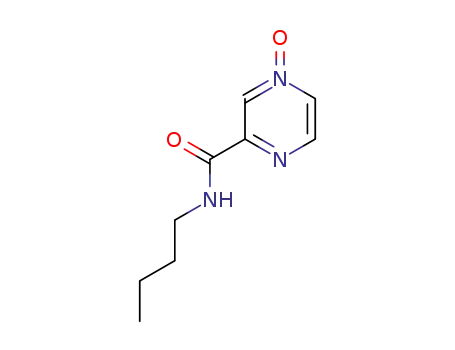 Molecular Structure of 138560-52-8 (Pyrazinecarboxamide, N-butyl-, 4-oxide)
