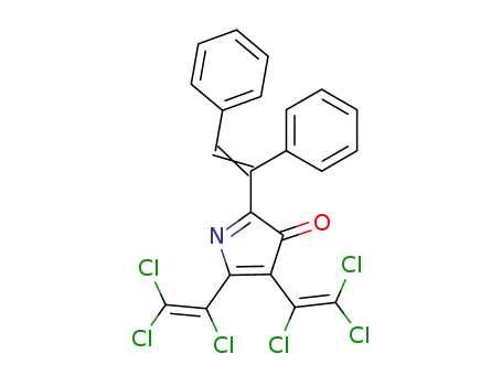 Molecular Structure of 87988-39-4 (3H-Pyrrol-3-one, 2-(1,2-diphenylethenyl)-4,5-bis(trichloroethenyl)-)