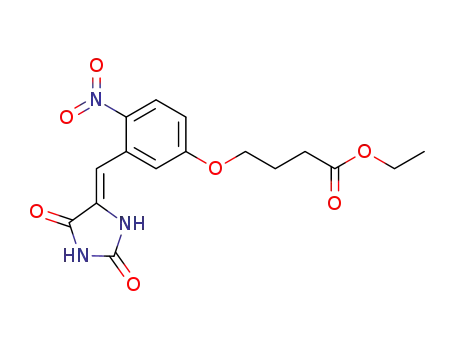 (Z)-ethyl 4-<3-<(2,4-dioxoimidazolidin-5-ylidene)methyl>-4-nitrophenoxy>butanoate