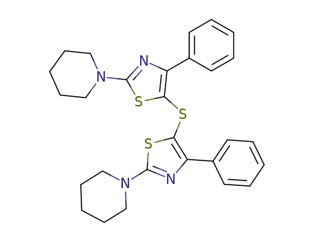 Piperidine, 1,1'-[thiobis(4-phenyl-5,2-thiazolediyl)]bis-