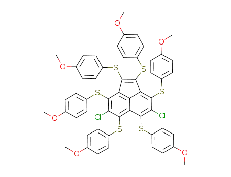 4,7-dichloro-1,2,3,5,6,8-hexakis(4-methoxy-phenylsulfanyl)acenaphthylene