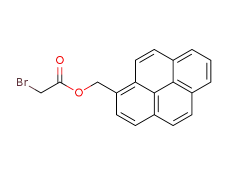 Molecular Structure of 139097-77-1 (Acetic acid, bromo-, 1-pyrenylmethyl ester)