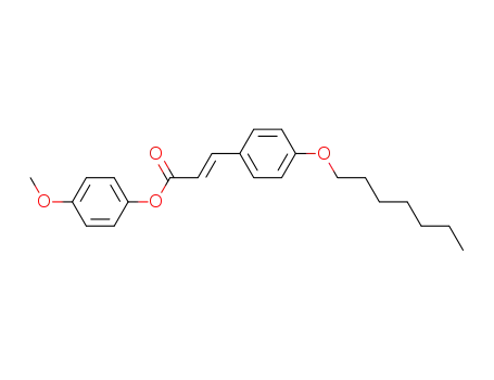 Molecular Structure of 88956-32-5 (2-Propenoic acid, 3-[4-(heptyloxy)phenyl]-, 4-methoxyphenyl ester, (E)-)