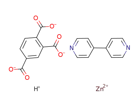 Molecular Structure of 769922-39-6 ([Zn(1,2,4-benzenetricarboxylic acid-2H)(4,4'-bipyridyl)]n)